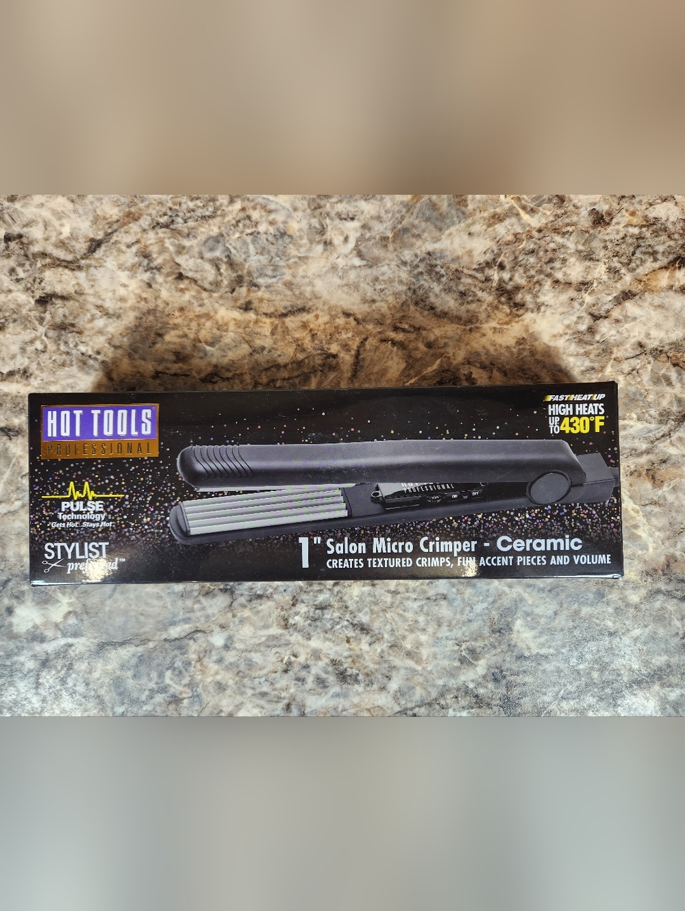 Hot Tools 1" Ceramic Crimper Pulse Technology 430°F Variable Heat UL3817GWP4S